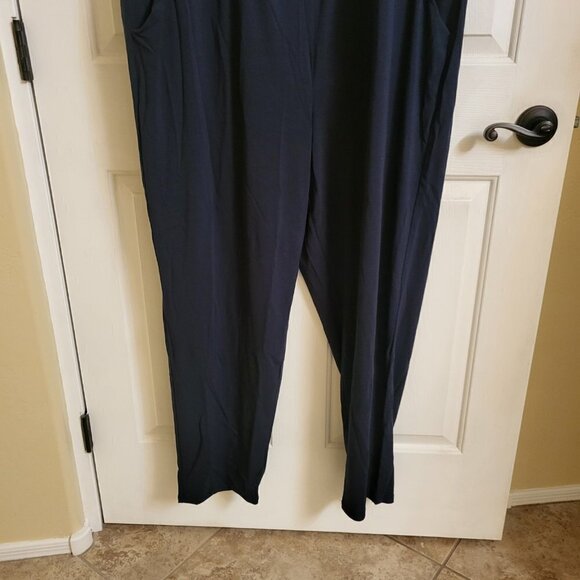 NWOT Brittany Humble Off-Shoulder Jumpsuit White & Navy Size 3X - Picture 8 of 13